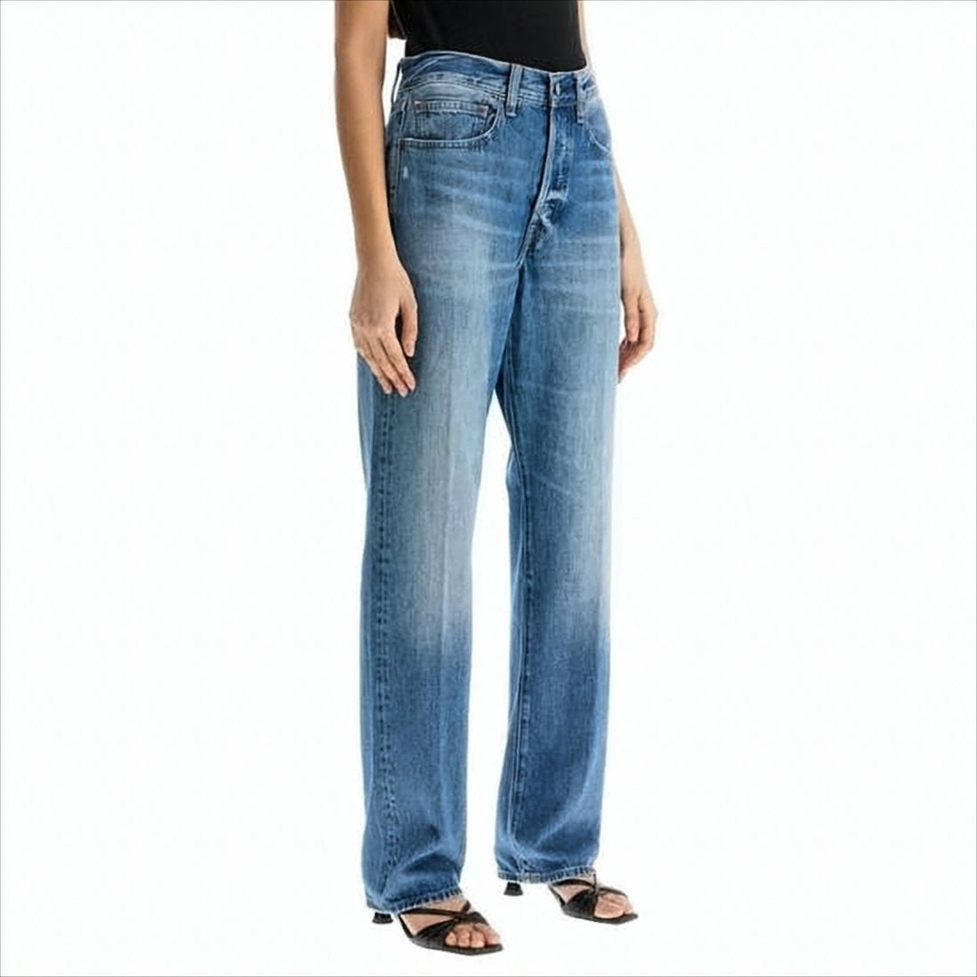 Polo Ralph Lauren Mid-Rise Straight-Leg Denim Pants With Five-Pocket Design