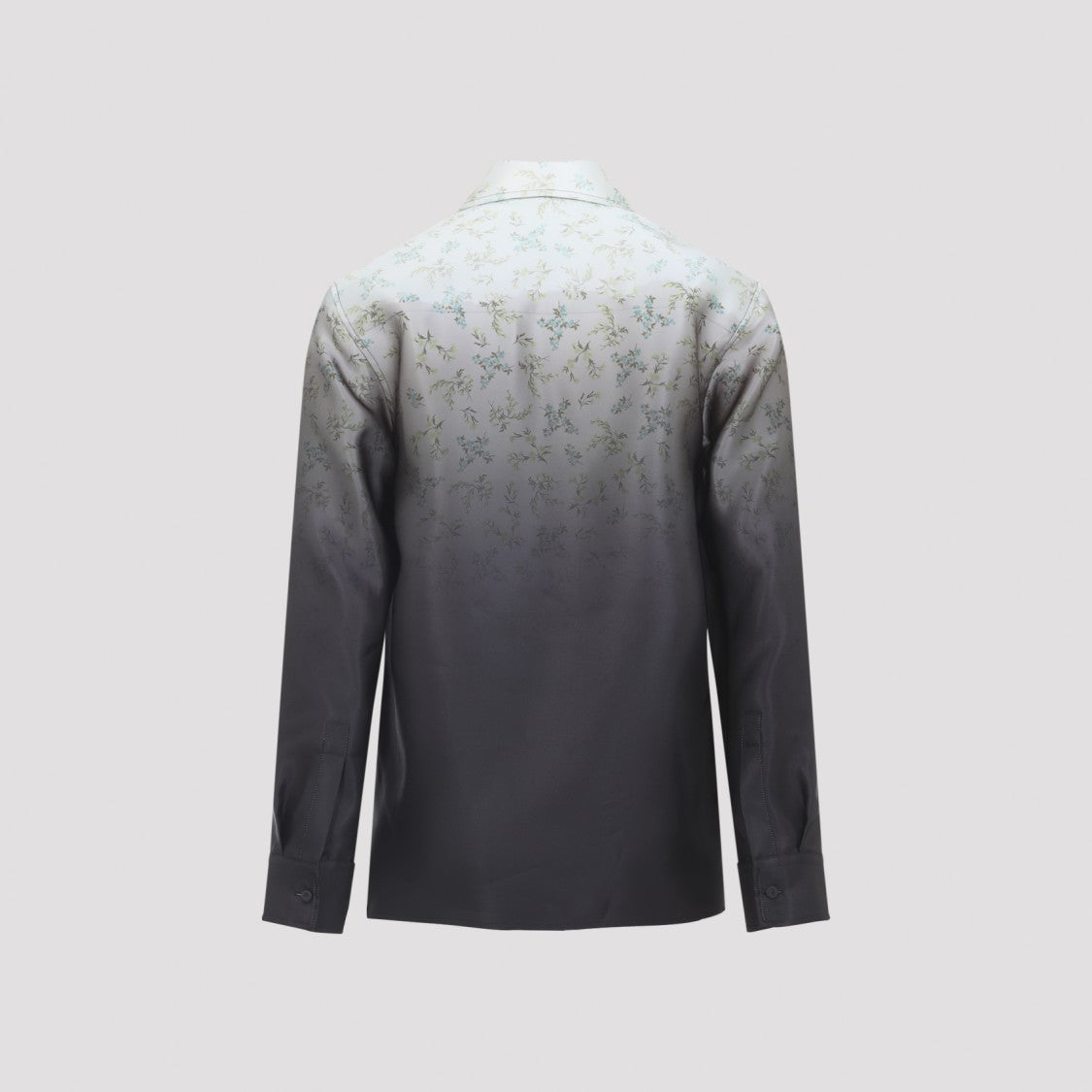 Jil Sander Silk Gradient Shirt With Floral Pattern