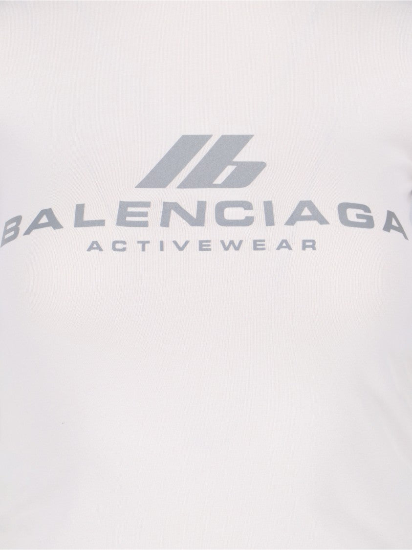 Balenciaga "Activewear" Stretch Jersey T-Shirt – White