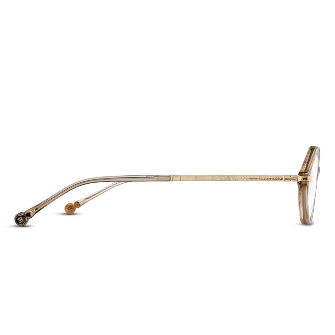 Matsuda M2066.Rx Translucent Beige Acetate Eyeglasses With Metallic Temples