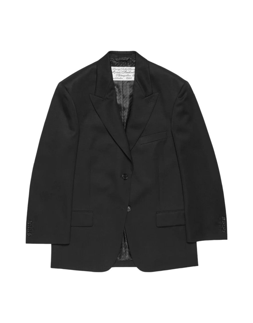 Acne Studios Black Mono Gabardine Blazer