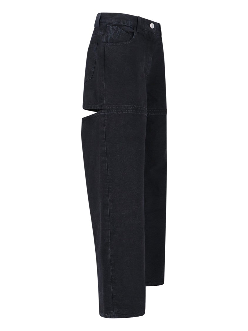 The Attico High-Waisted Black Trousers