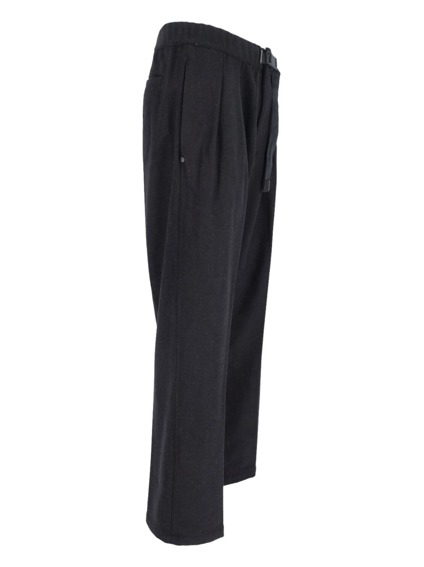 White Sand Wool-Blend Pants – Black