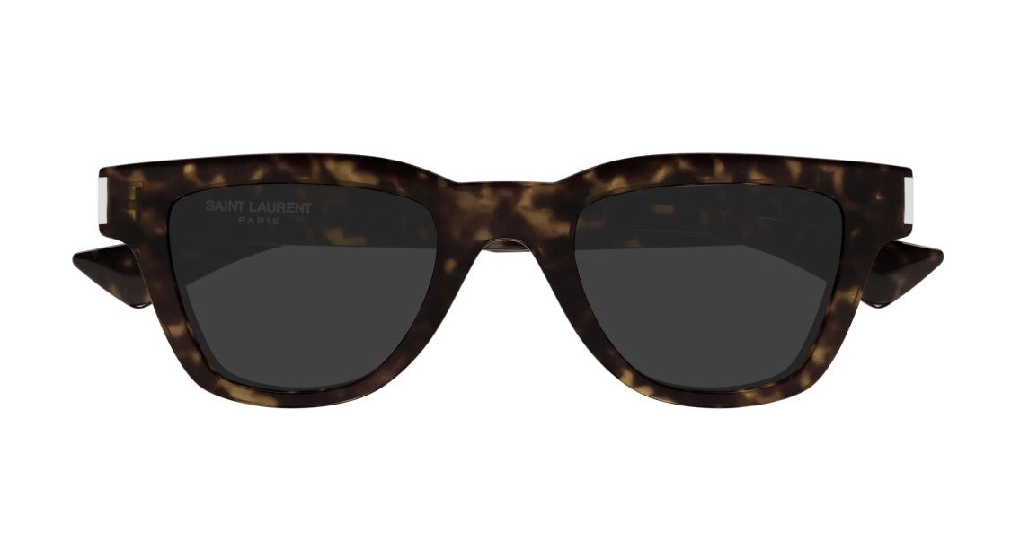 Saint Laurent Havana Jacques Bold Tortoiseshell Square Sunglasses