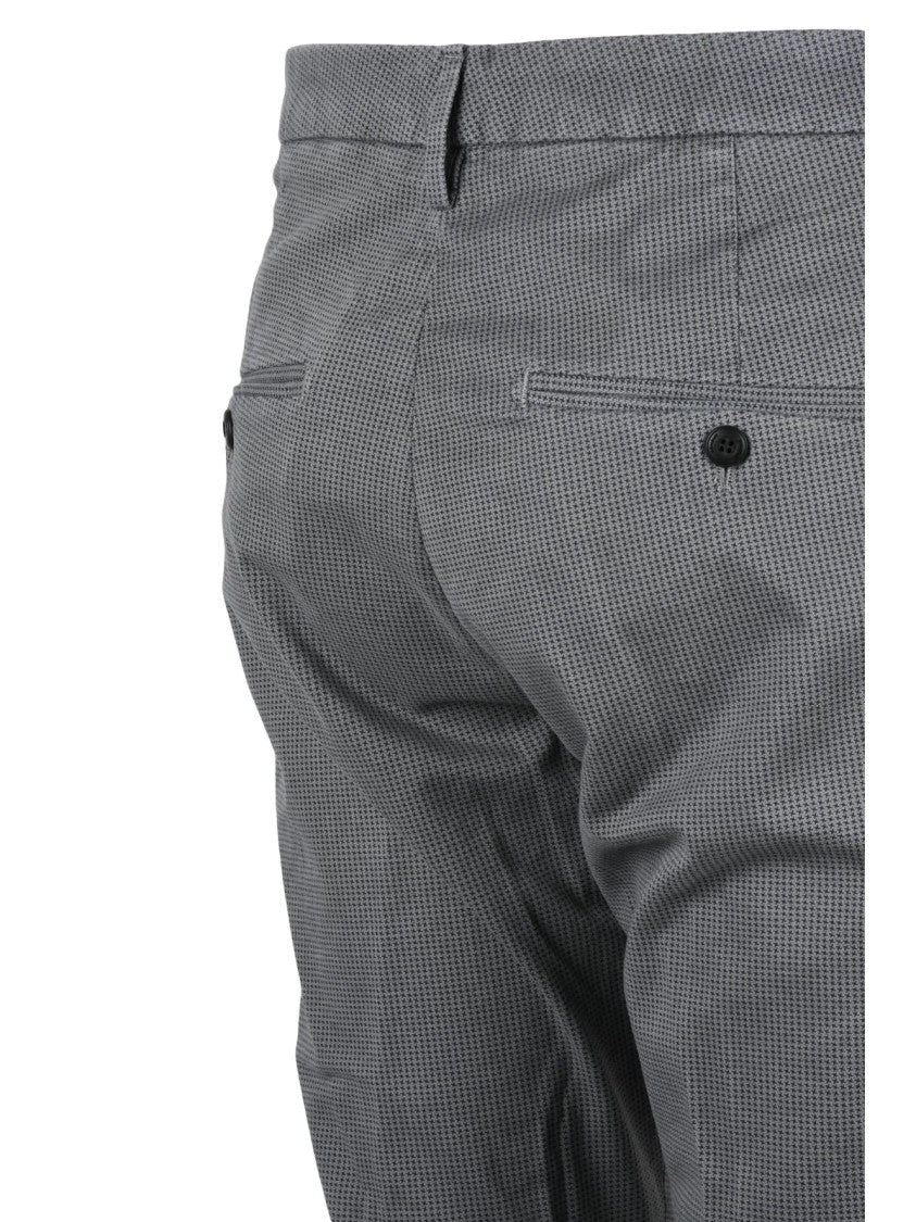 Dondup Grey Gaubert Milano Stitch Stretch Cotton Trousers