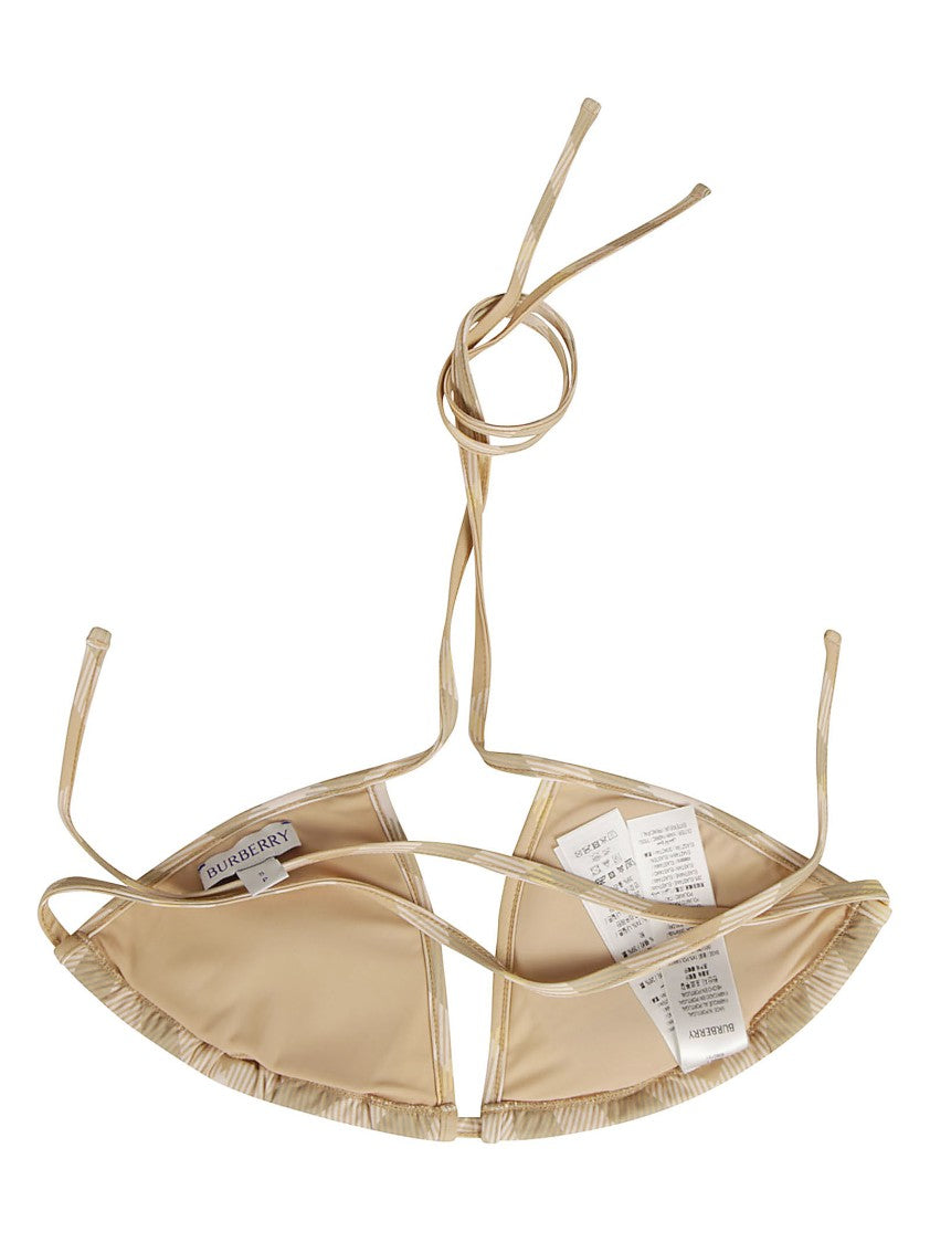 Burberry Checkered Triangle Bikini Top