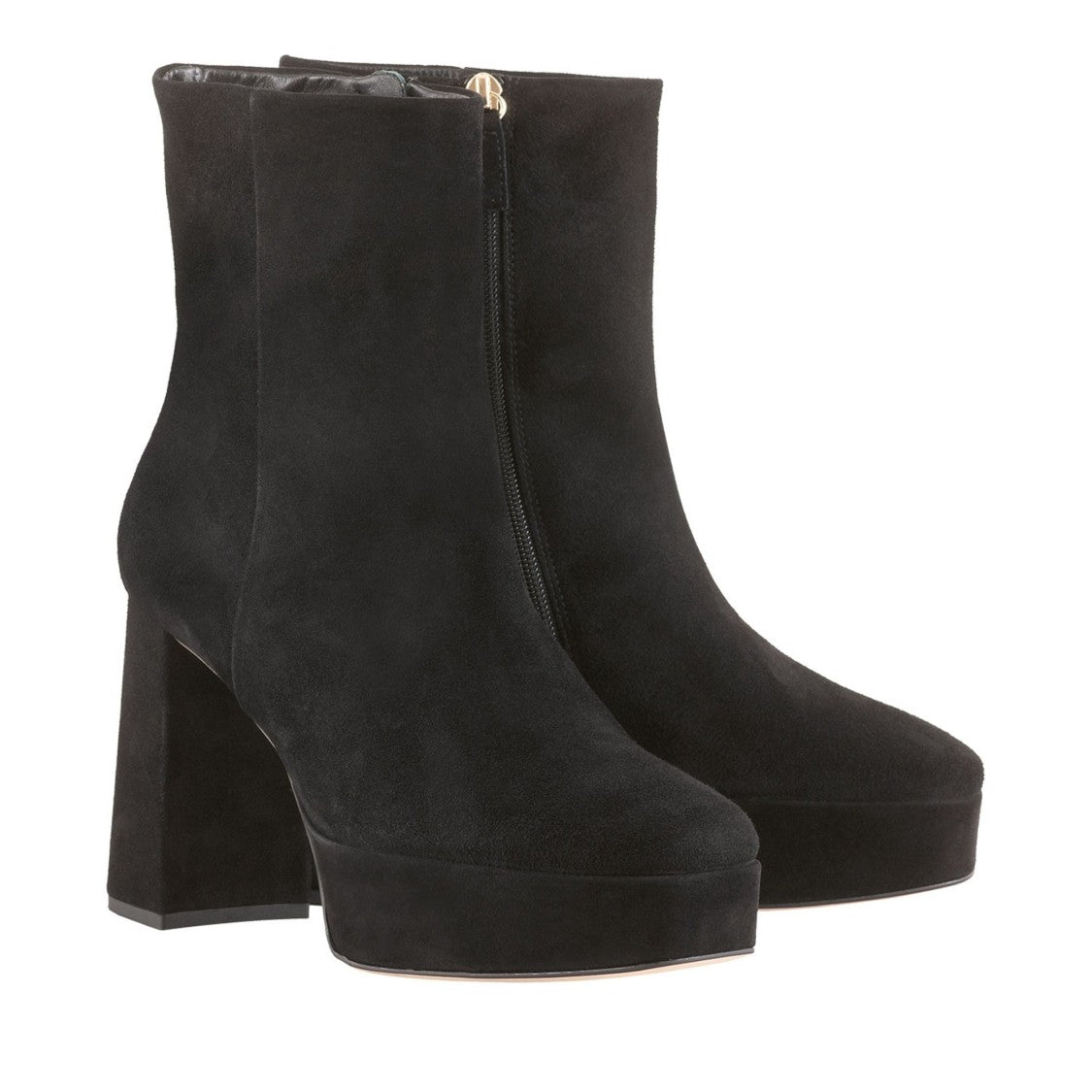 Högl Black Nora High-Heel Side Zipper Platform Ankle Boots