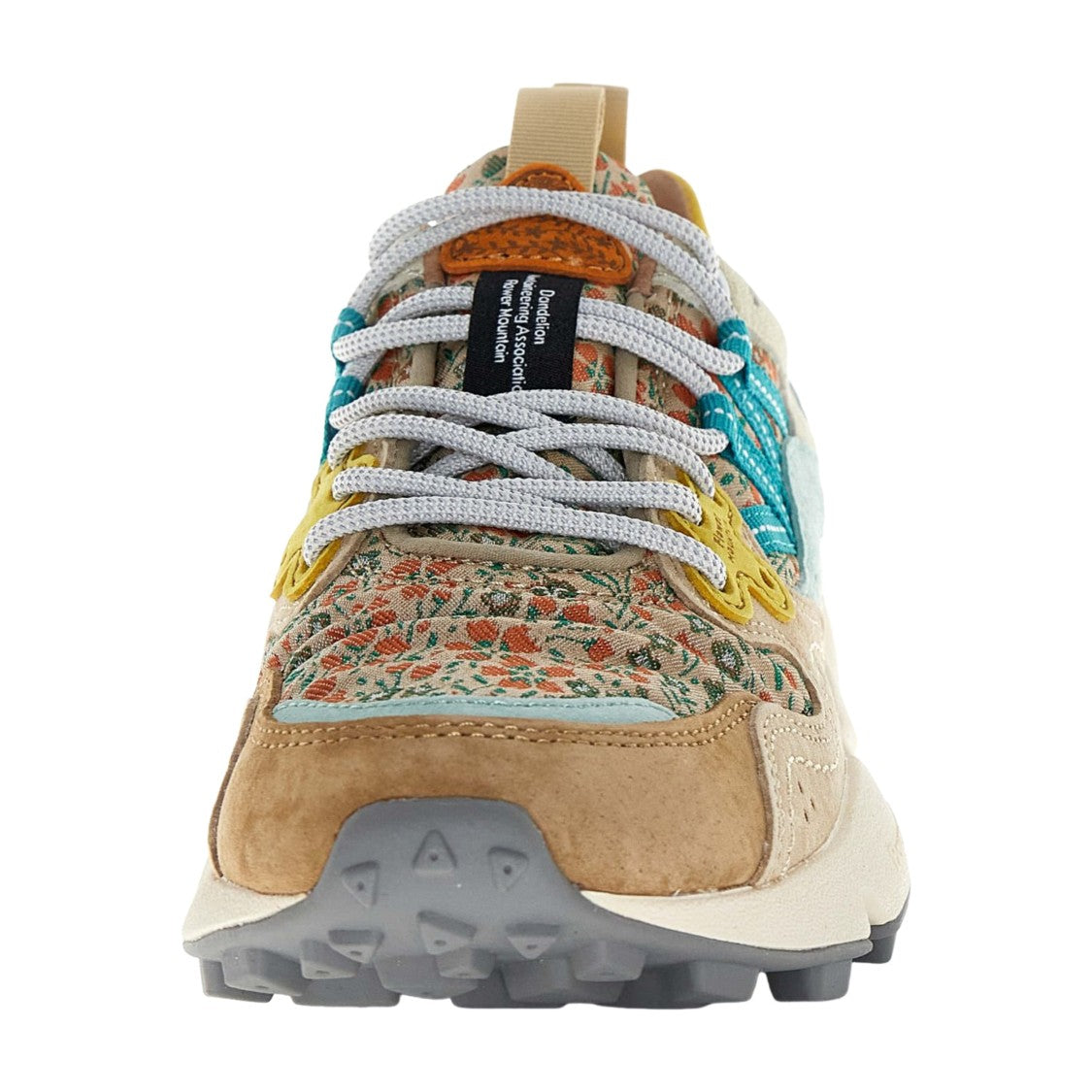 Flower Mountain Yamano 3 Sneaker In Biscuit Suede And Canvas