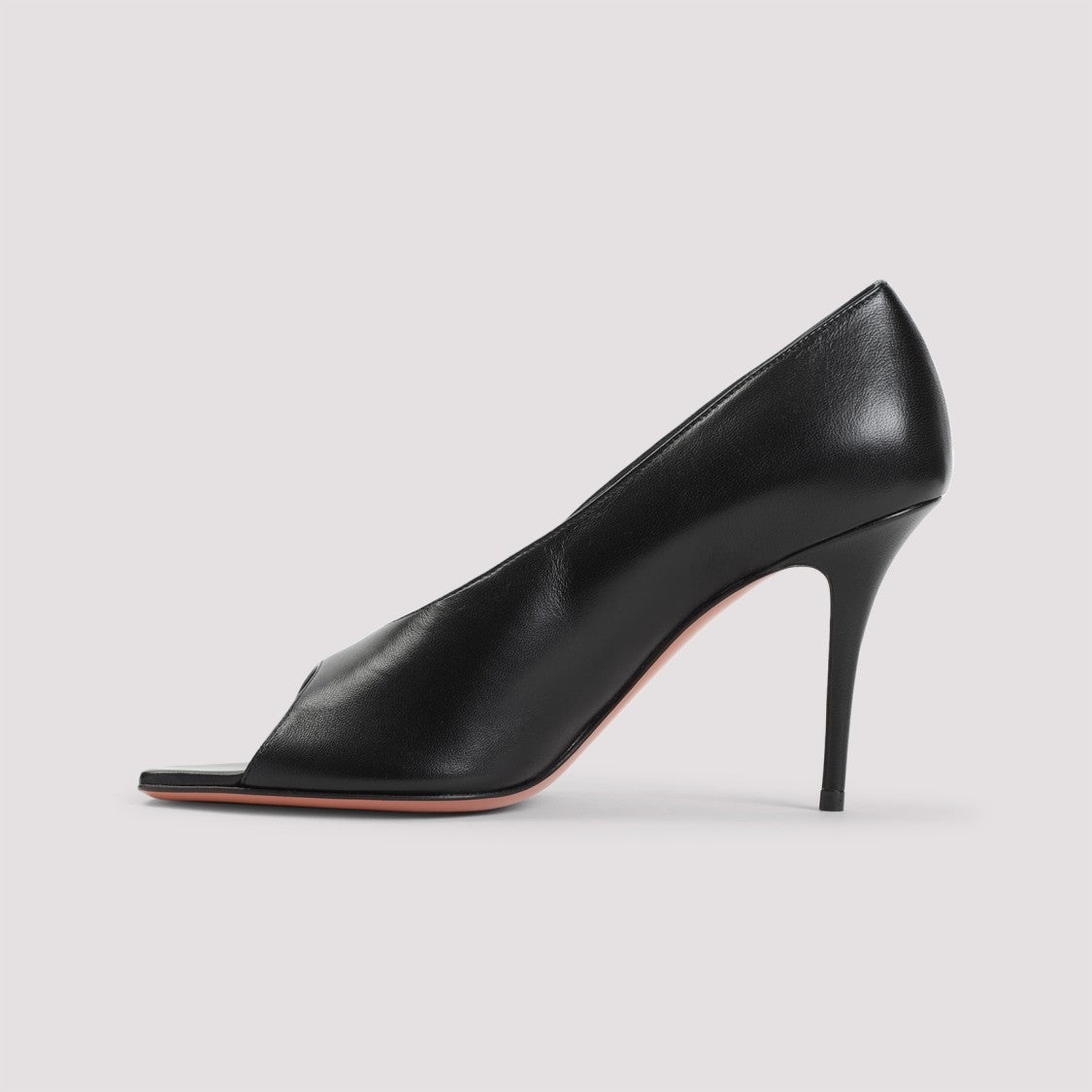 Amina Muaddi Peep-Toe Pumps With 9Cm Stiletto Heel