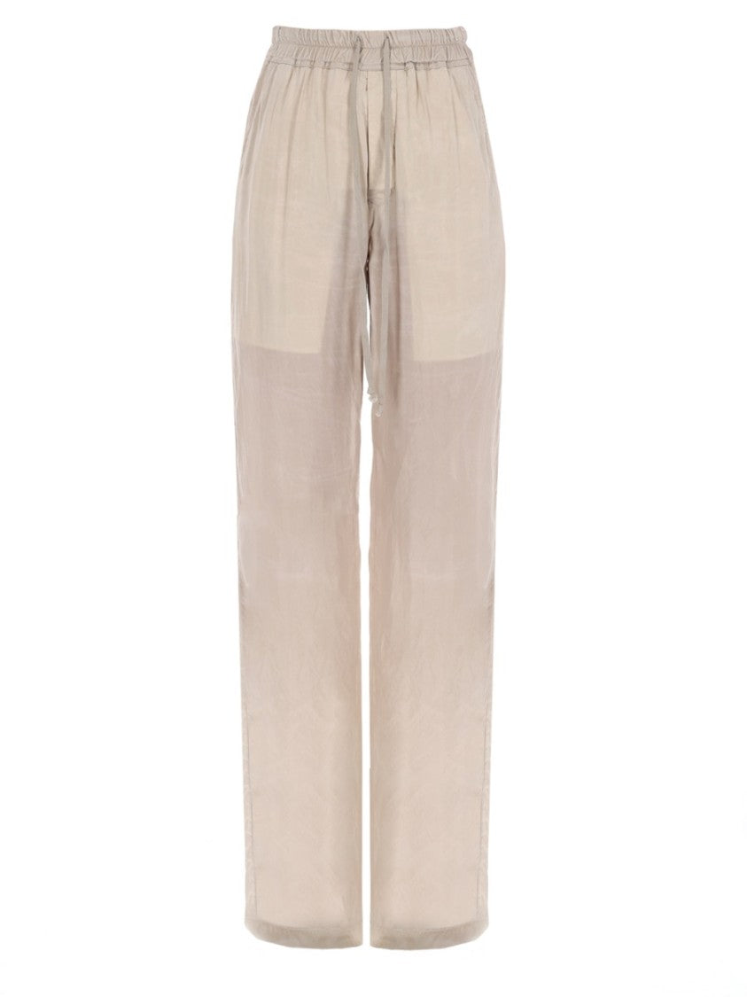 Rick Owens Dietrich Wide-Leg Cupro Drawstring Pants
