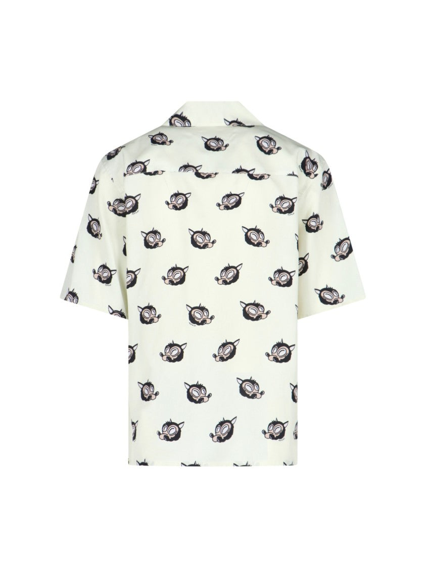 Marni Printed Camp Collar Shirt – Cream