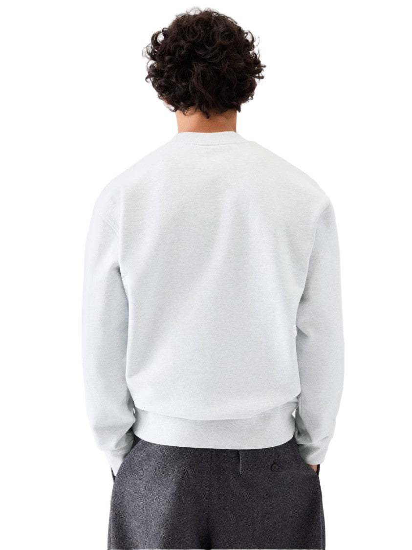 Jacquemus Organic Cotton Long-Sleeve Sweatshirt With Gros-Grain Logo Patch