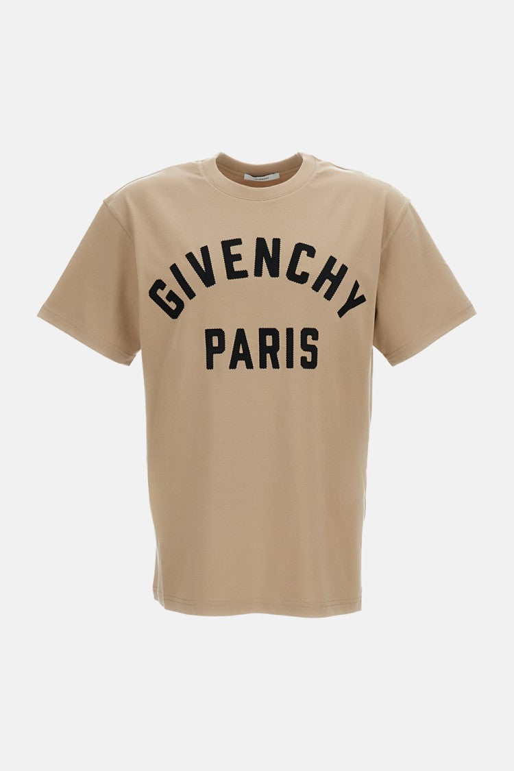 Givenchy Embroidered Grosgrain Logo Crewneck T-Shirt