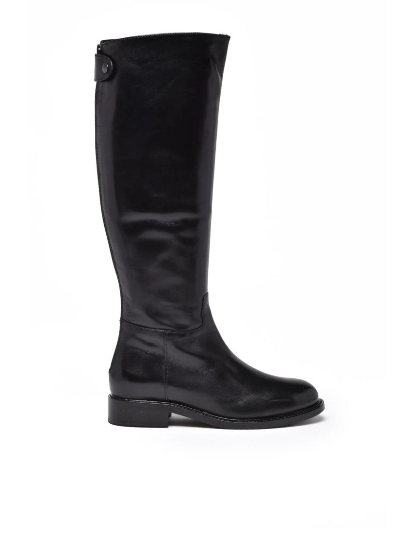 Metisse Black Leather Boots