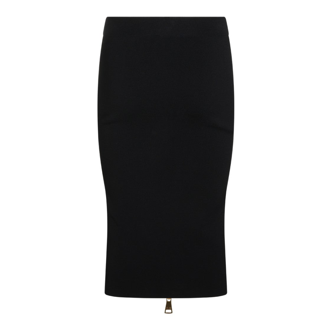 Elisabetta Franchi High-Waist Gold Zipper Pencil Skirt