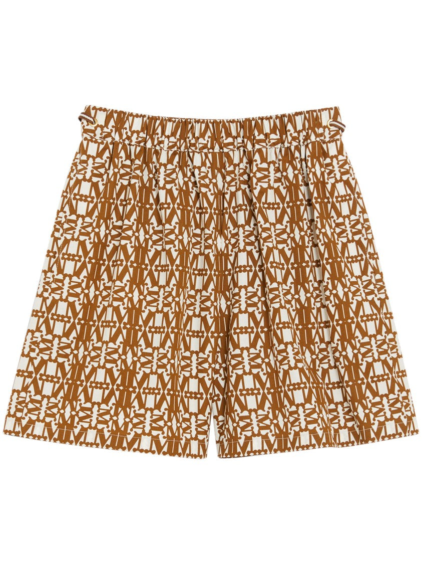 Max Mara Hawaii-Style Logo Shorts Matching Luxury Dress