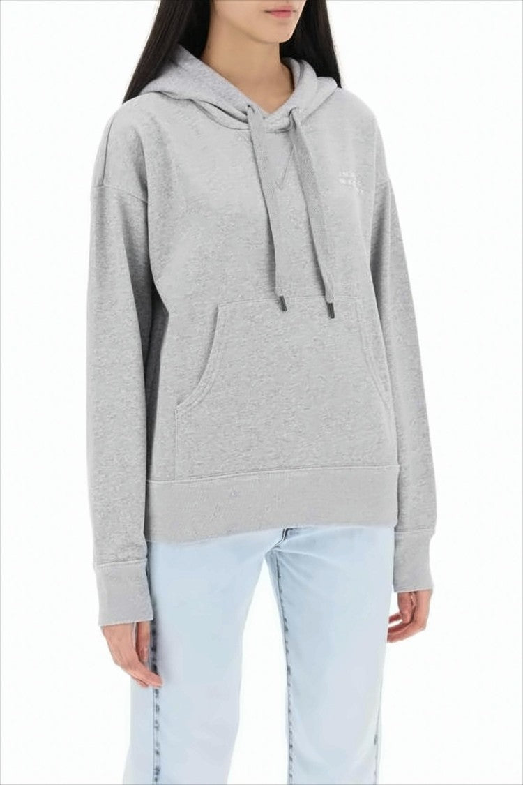 Isabel Marant Relaxed Fit Cropped Hoodie With Drawstring