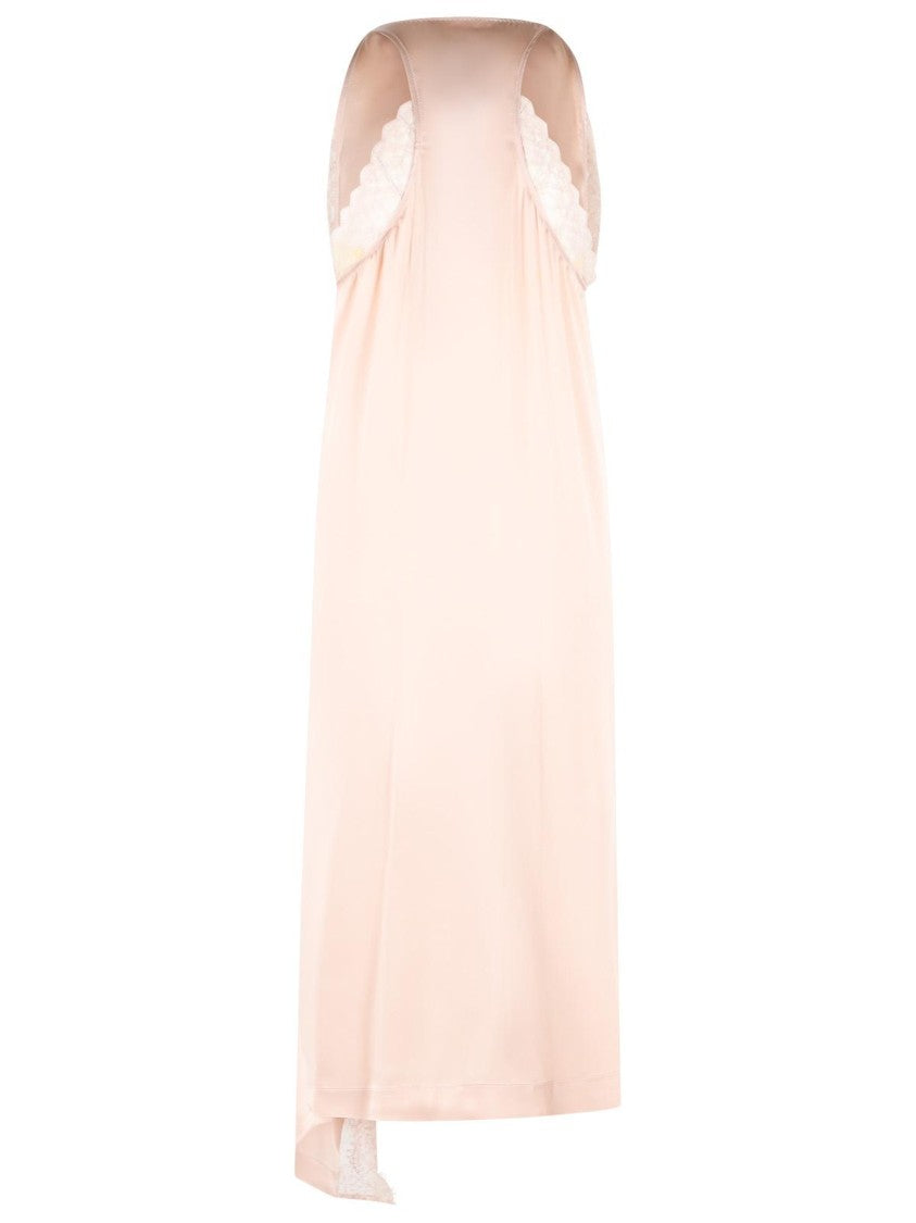 Maison Margiela Pink Silk Blend Midi Dress
