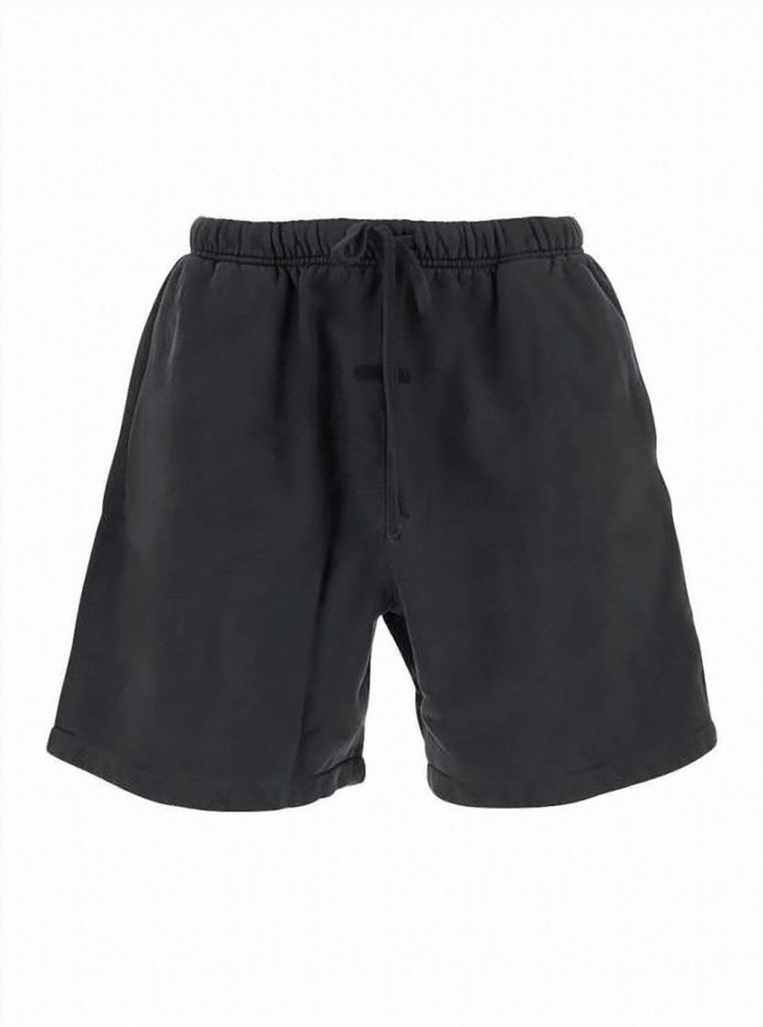 Fear Of God Relaxed Fit Black Shorts With Adjustable Drawstring