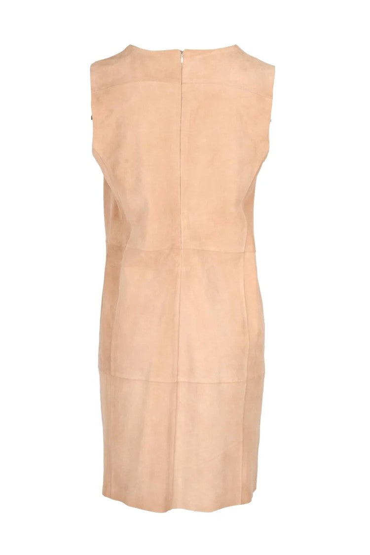 Gimo S Suede Leather Dress - Beige