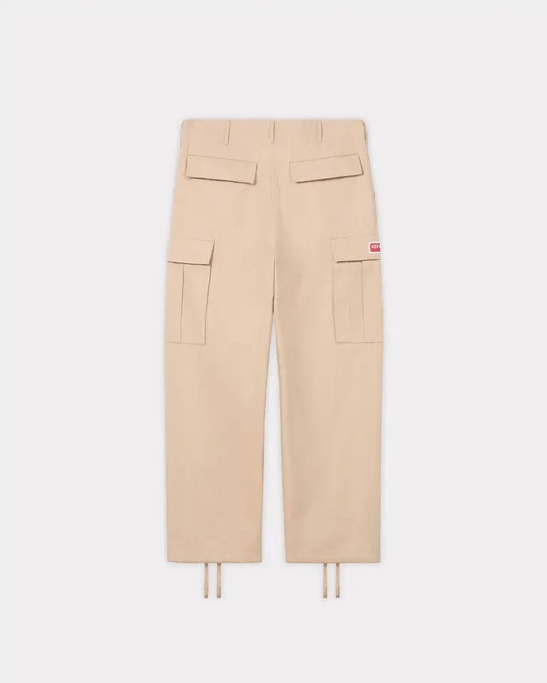 Kenzo Relaxed Fit Beige Cargo Workwear Pants