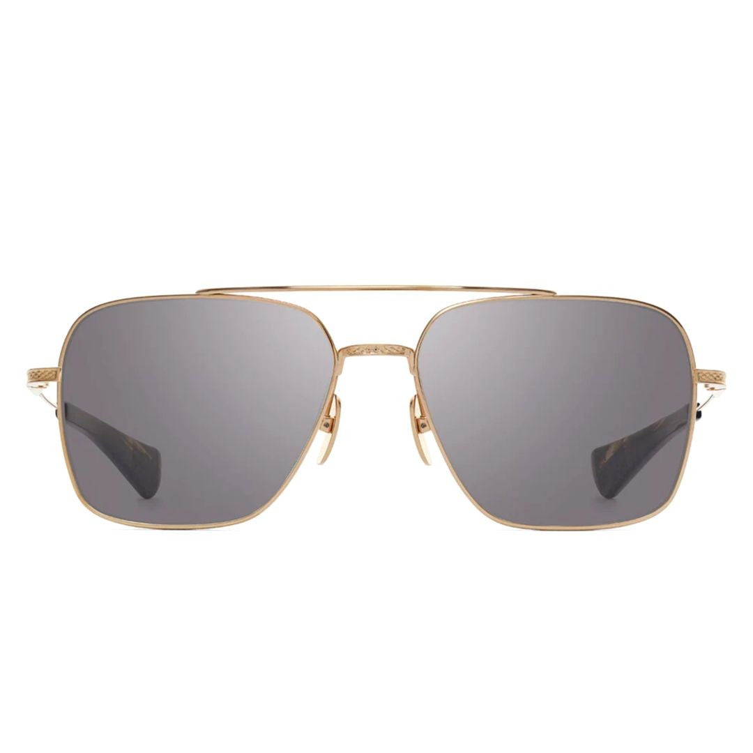 Dita Gold Flight-Seven Rectangular Titanium Sunglasses