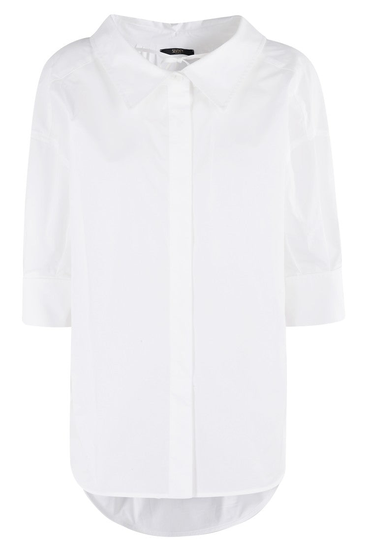 Seventy Fine Cotton Stretch Poplin Shirt
