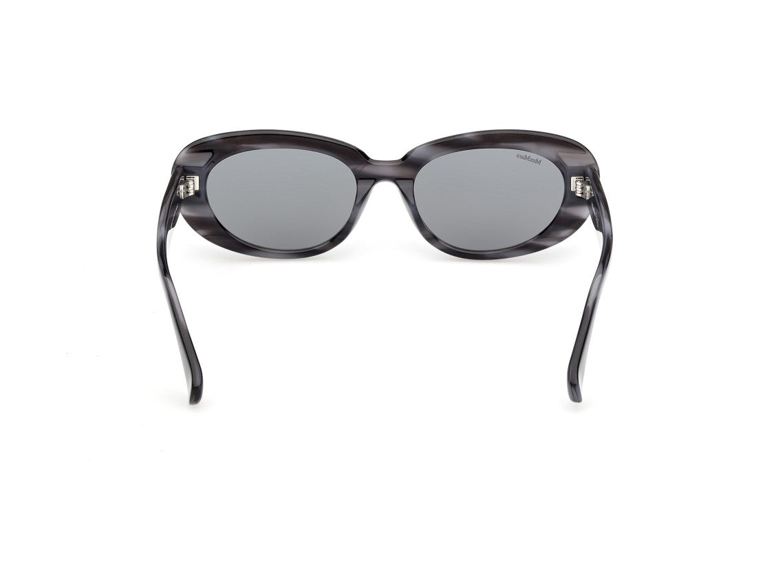 Max Mara Dark Grey Mm0196 Oversized Marbled Acetate Sunglasses