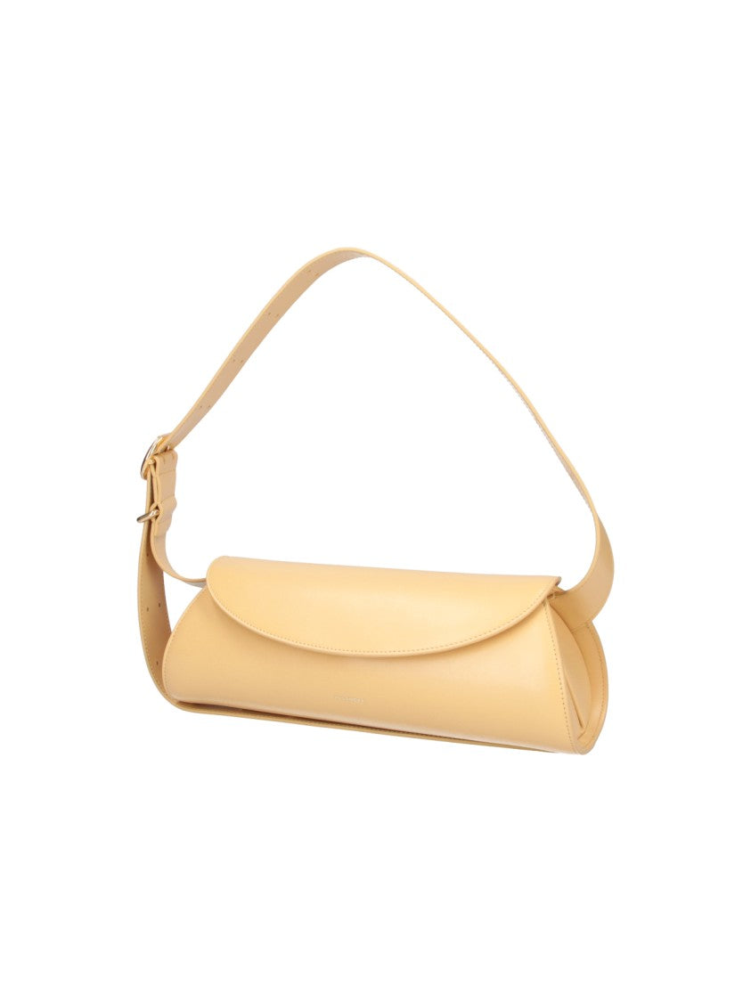 Jil Sander Yellow Cannolo Cylindrical Leather Shoulder Bag