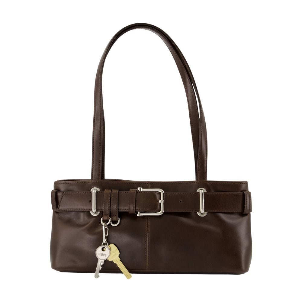 Osoi Shoulder Brocle Mini Bag - Leather - Brown