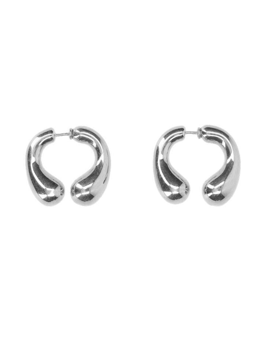 Panconesi "P Helix" Earrings In Silver, Sculptural Design.