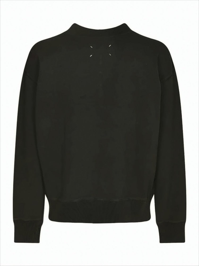 Maison Margiela Half-Zip Long-Sleeve Pullover With Minimalist Design