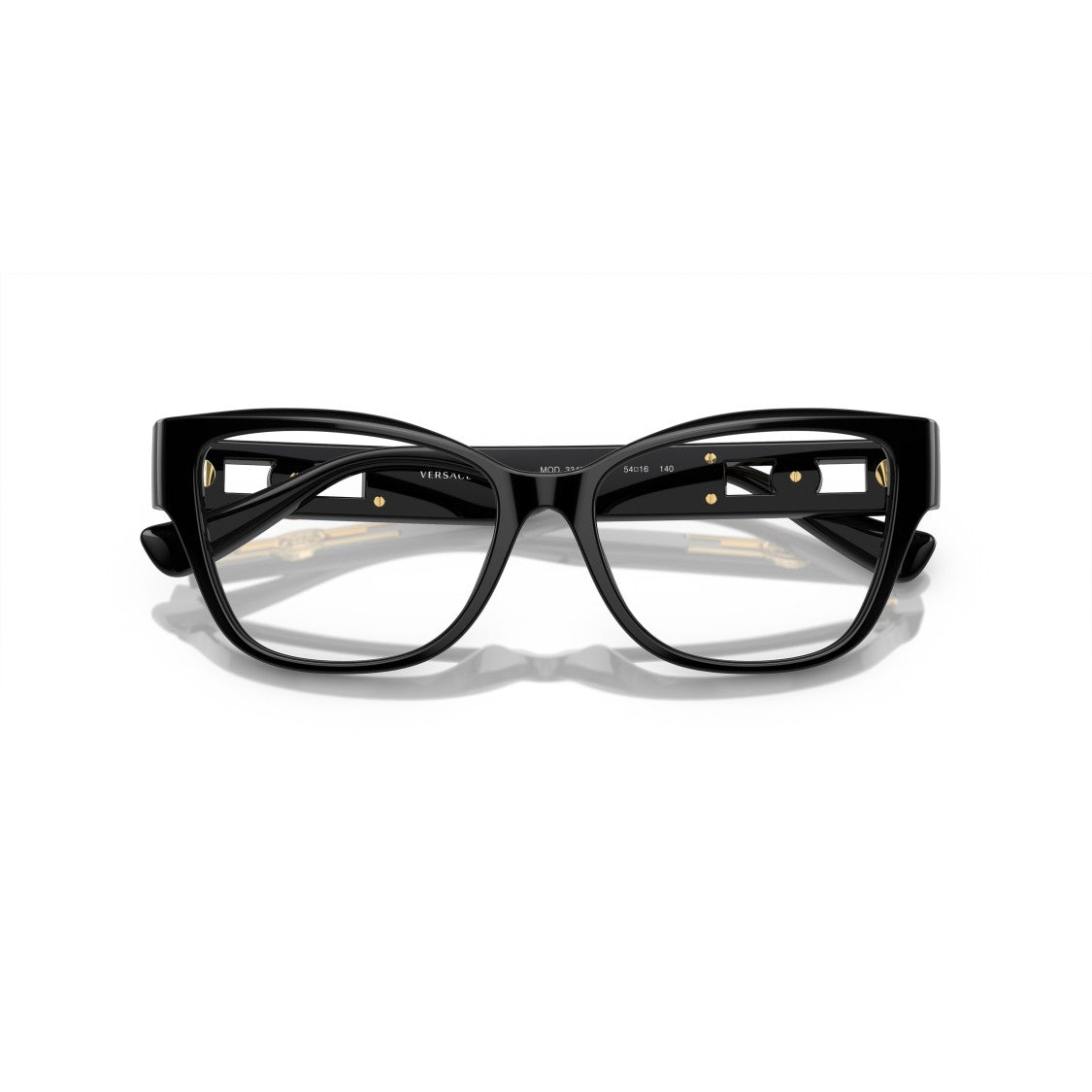 Versace 0Ve3347 Rectangular Black Acetate Sunglasses