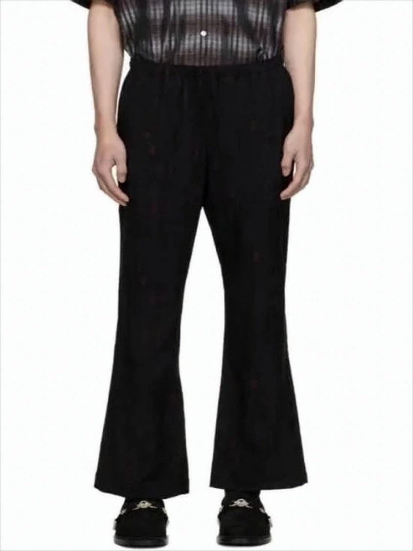 Needles Relaxed Fit Straight Pants With Flared Leg Opening