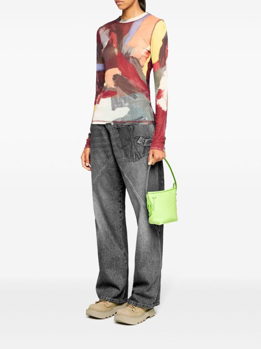 J. W. Anderson High-Rise Straight Leg Jeans With Twisted Seams