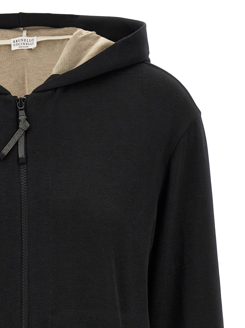 Brunello Cucinelli Precious Zipper Pull' Hoodie.