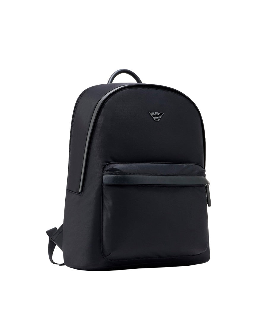 Emporio Armani Black Roundshape Nylon Backpack