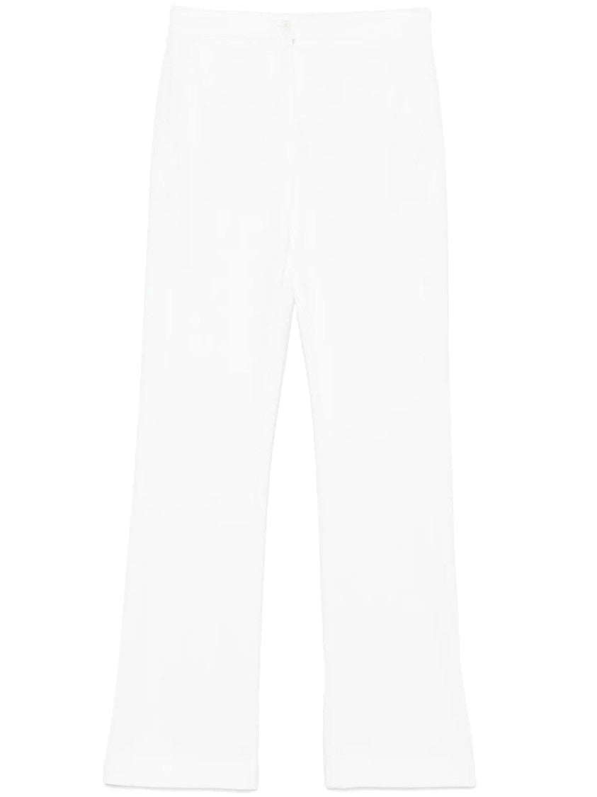 Pinko High-Waisted Straight-Leg Trousers With Flared Hem