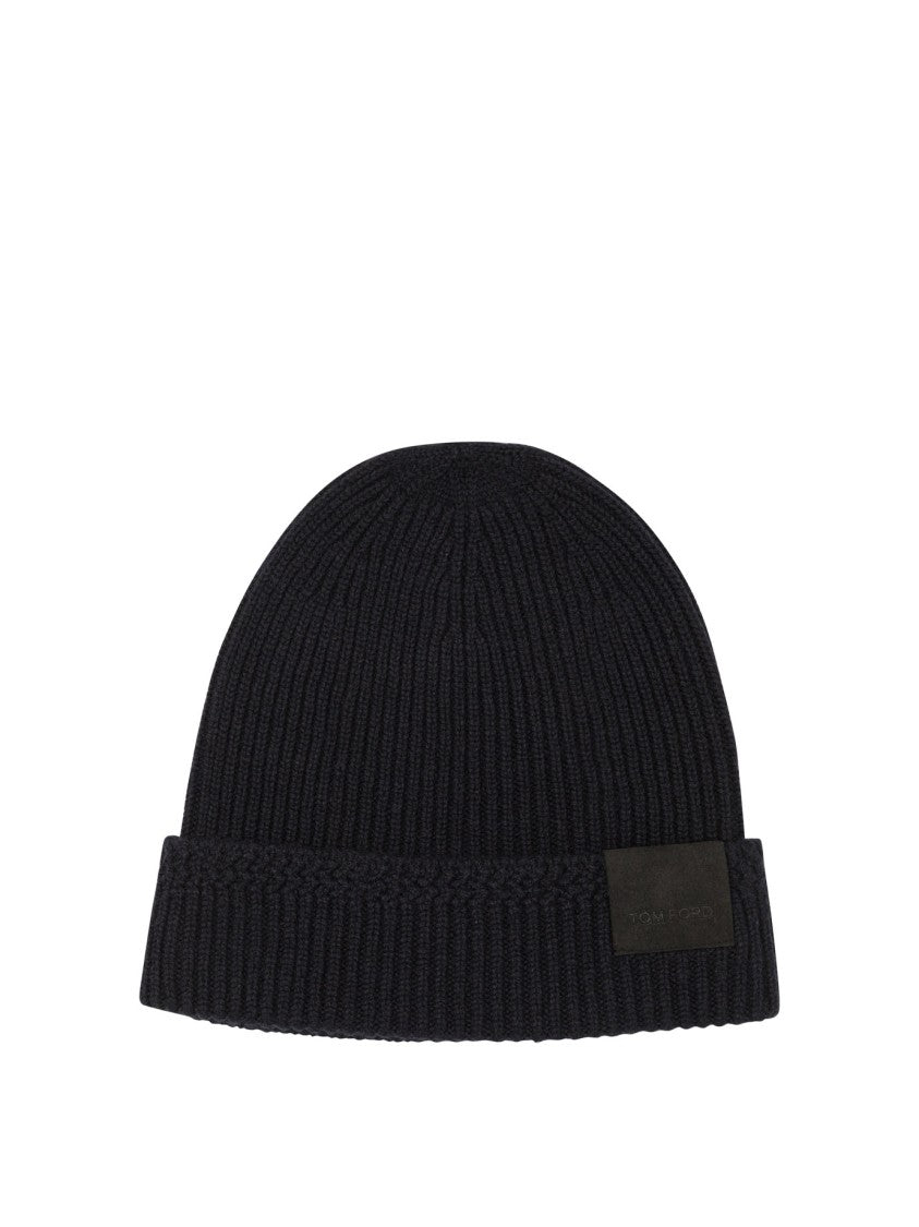 Tom Ford Finely Ribbed Cashmere Hat With Folded Cuff