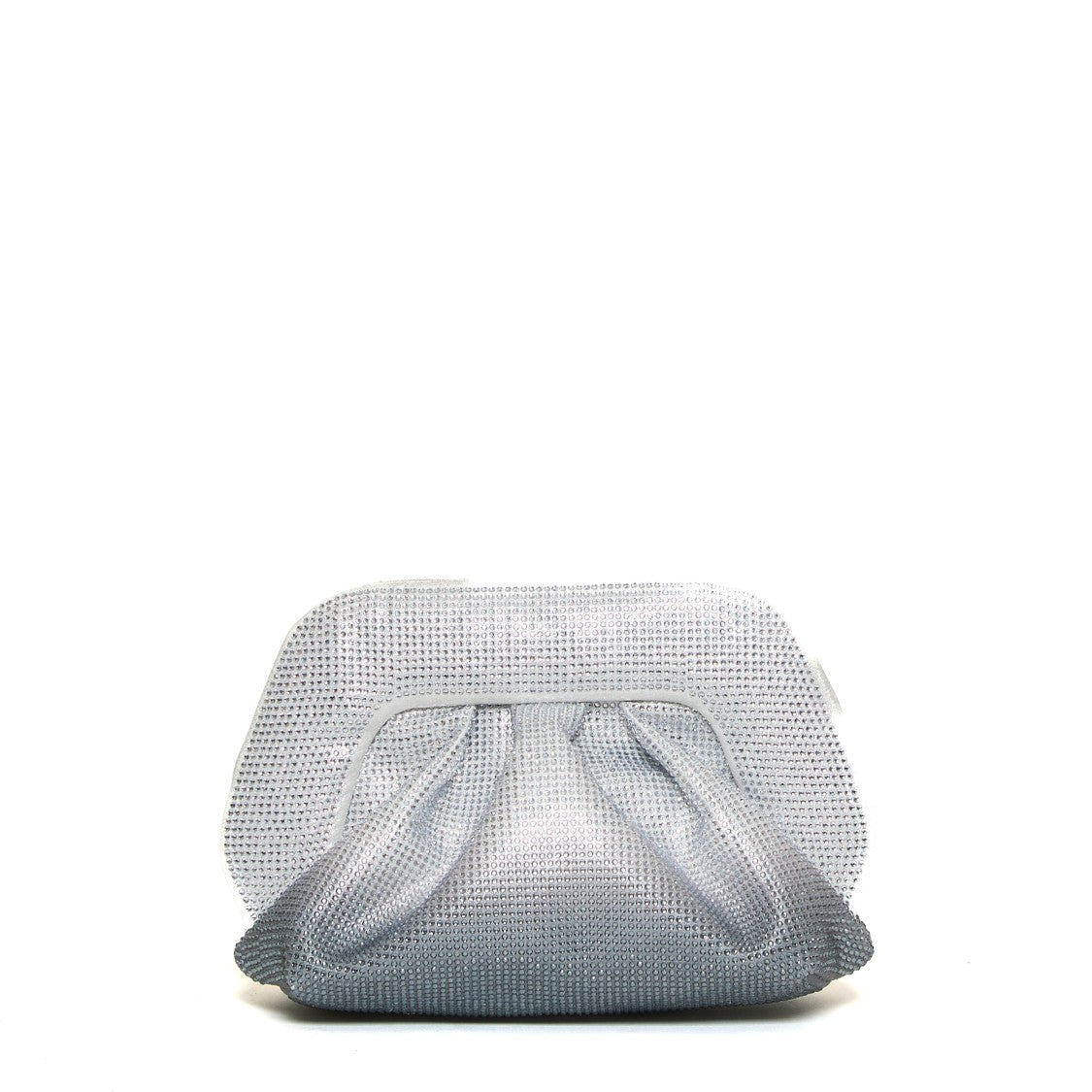 Themoirè Clutch Strass Degrade Silver Smoke With Micro Strass Detail