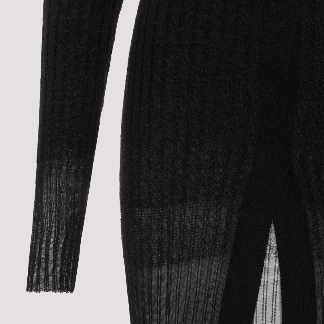 The Attico Black Degrade Midi Dress