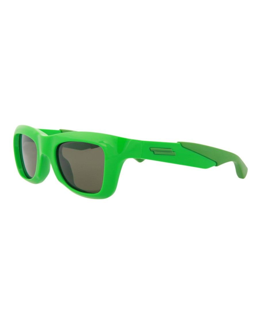 Bottega Veneta Square-Frame Injection Sunglasses With Saddle Nose Bridge