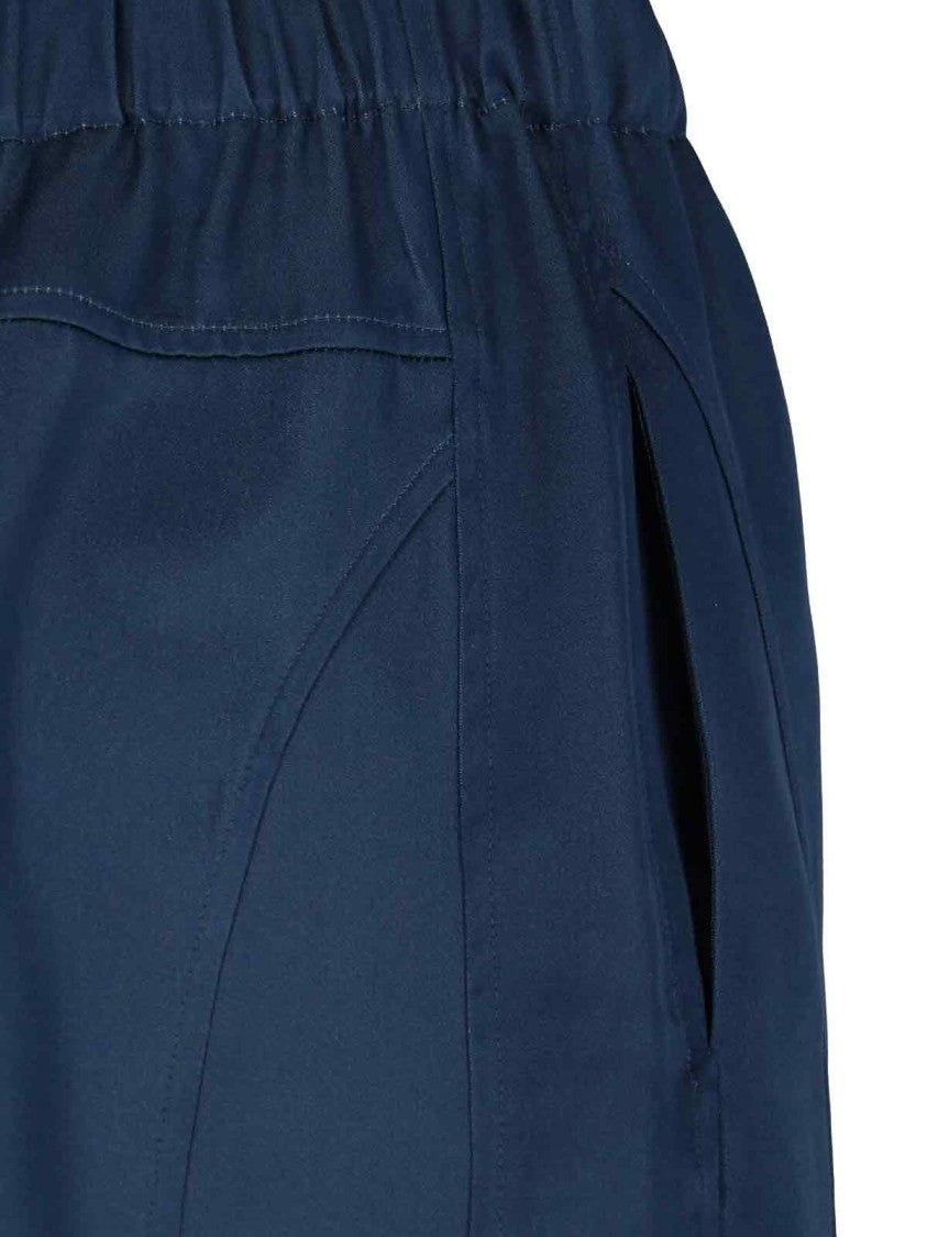 Sa Su Phi High-Waisted Silk Blend Athletic Pants With Drawstring Closure