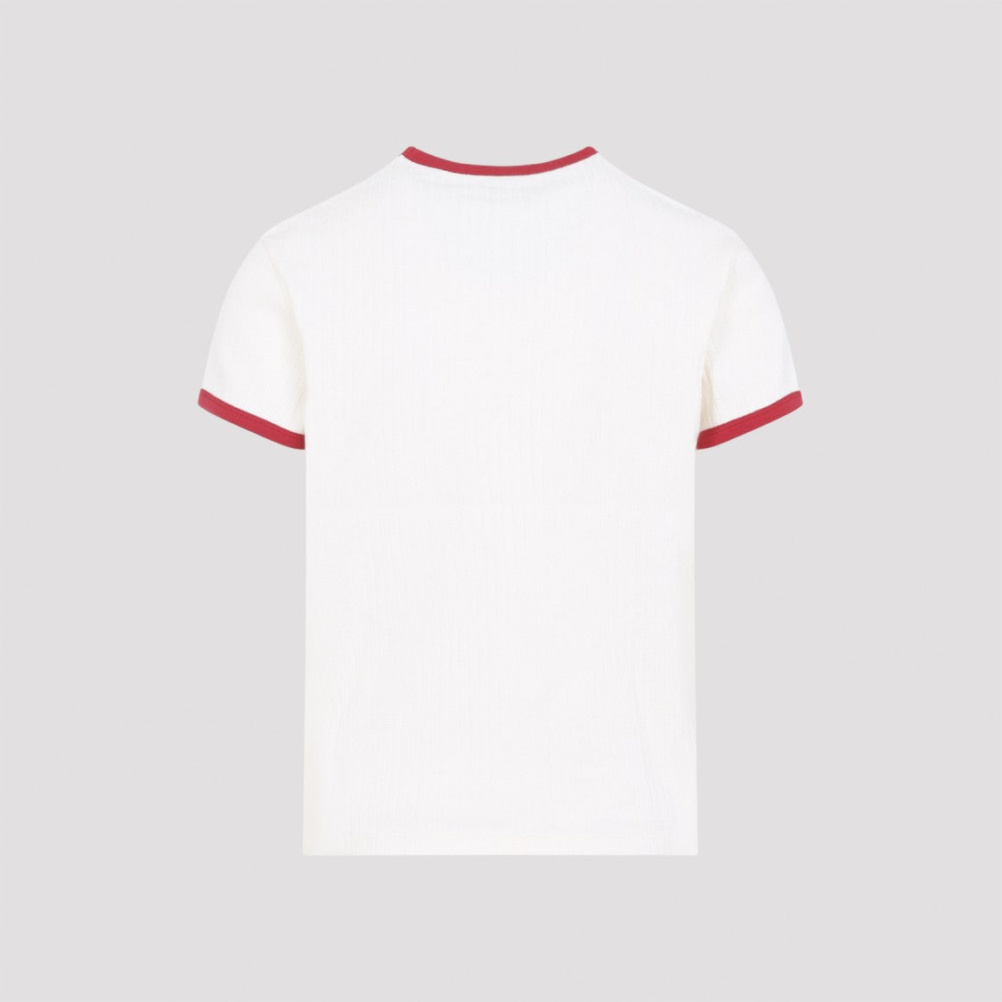 Celine Ribbed Cotton T-Shirt With Contrasting Collar