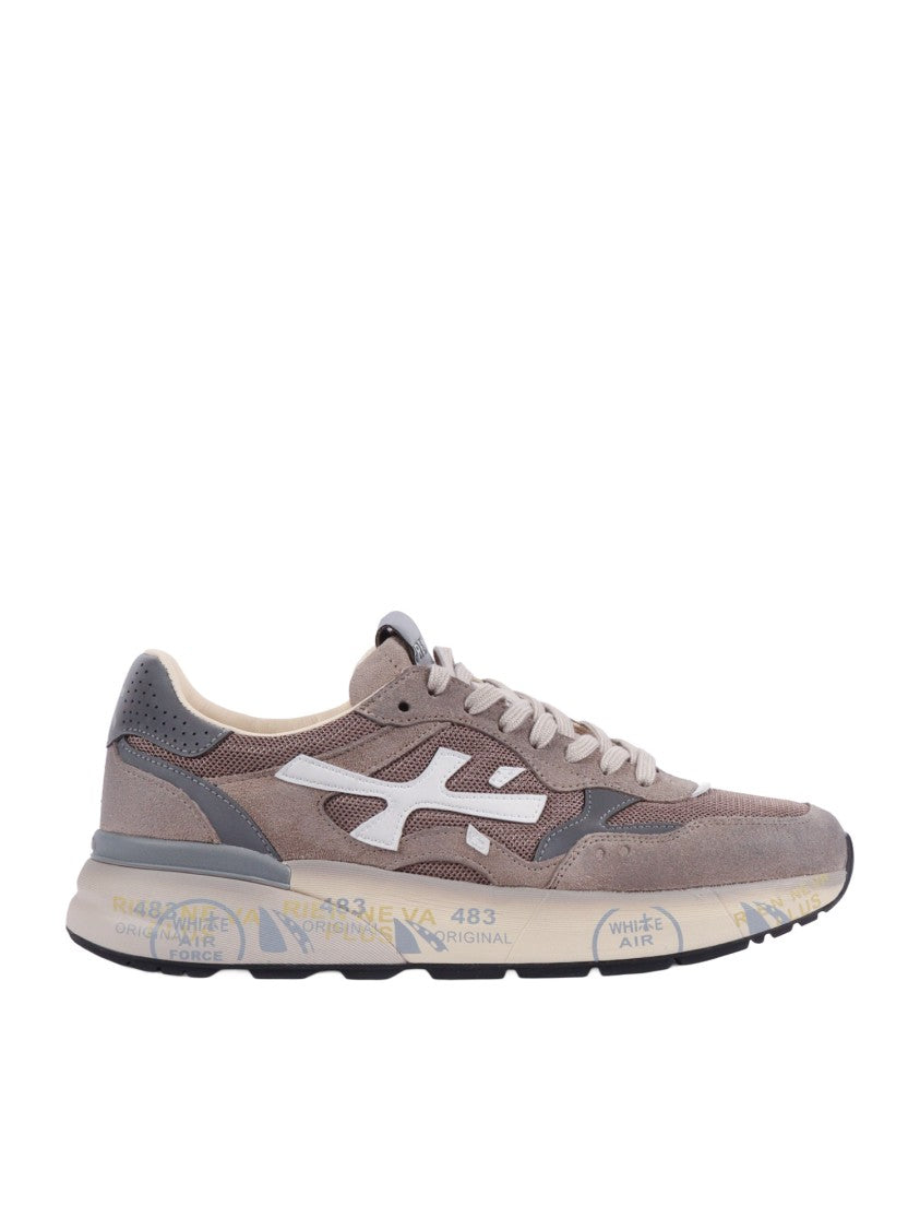 Premiata Mick0.1 Brown Suede Mesh Sneakers