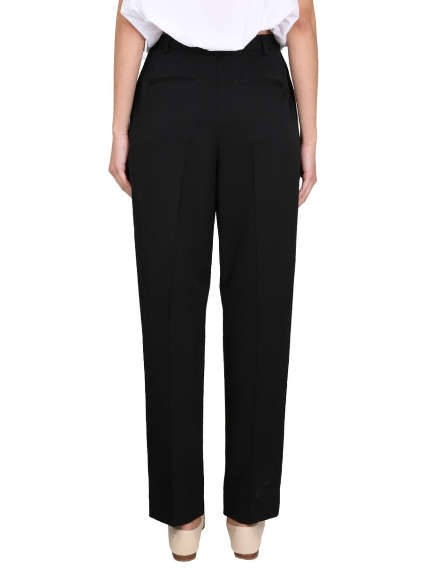 Tory Burch Tailored Black Wool Pants With Concealed Closure