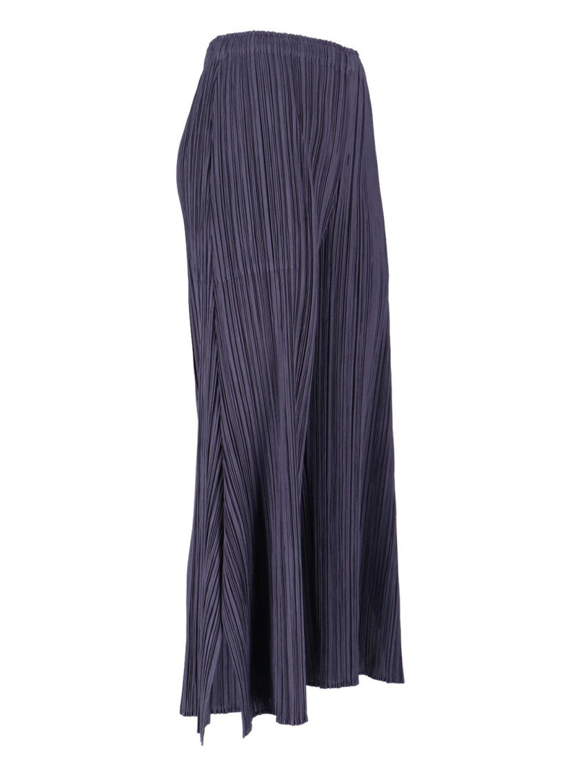 Pleats Please Pleated Wide-Leg Trousers With Cropped Silhouette