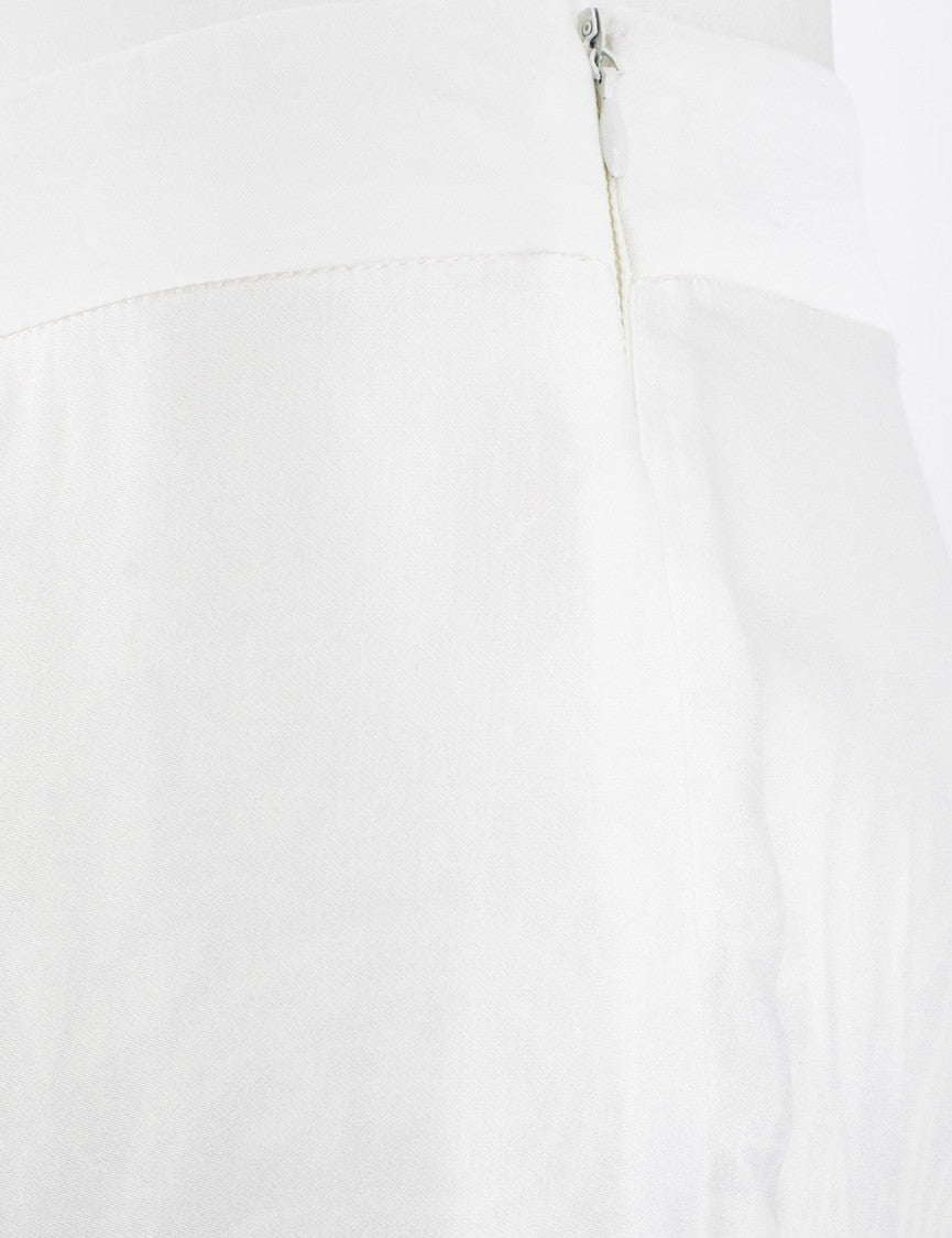 Ermanno Firenze Floral Pattern Viscose Trousers With Zip Fastening