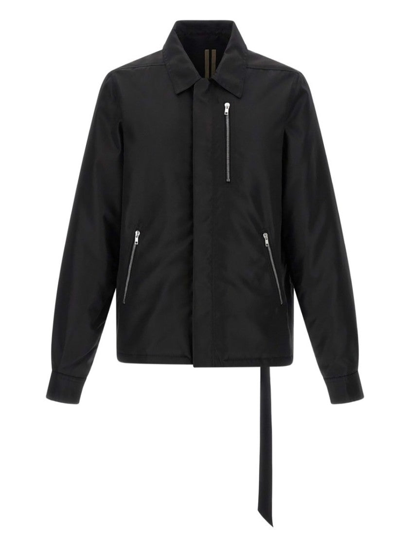 Drkshdw By Rick Owens Black Concealed Zipper Polyamide Jacket