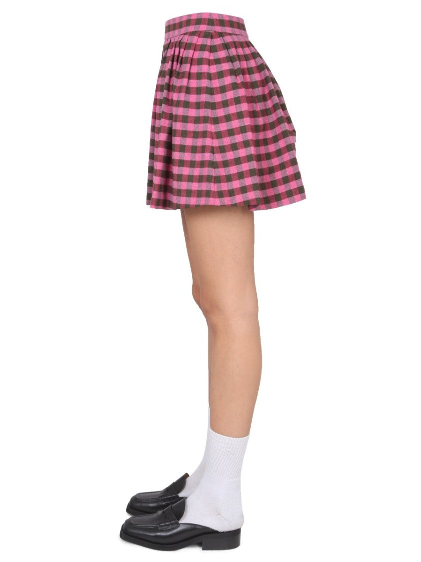 Kenzo High-Waisted Checkered Mini Skirt